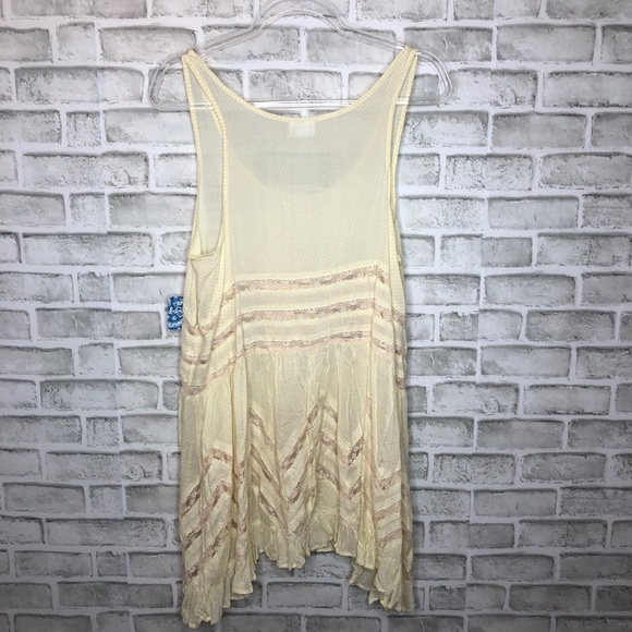 NWT • FREE PEOPLE • Cream Lace Trapeze Dress- M - Picture 7 of 8